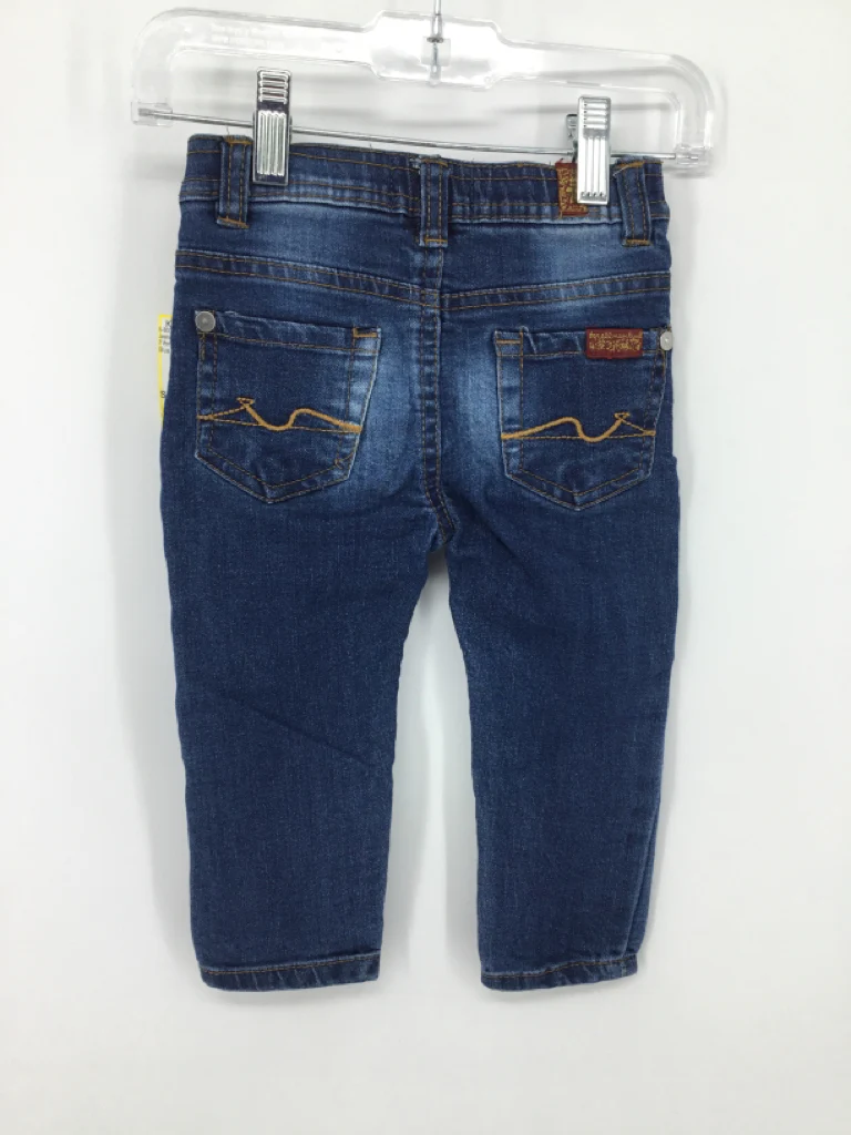 7 for all Mankind Child Size 12 Months Blue Solid Jeans - boys - Image 2