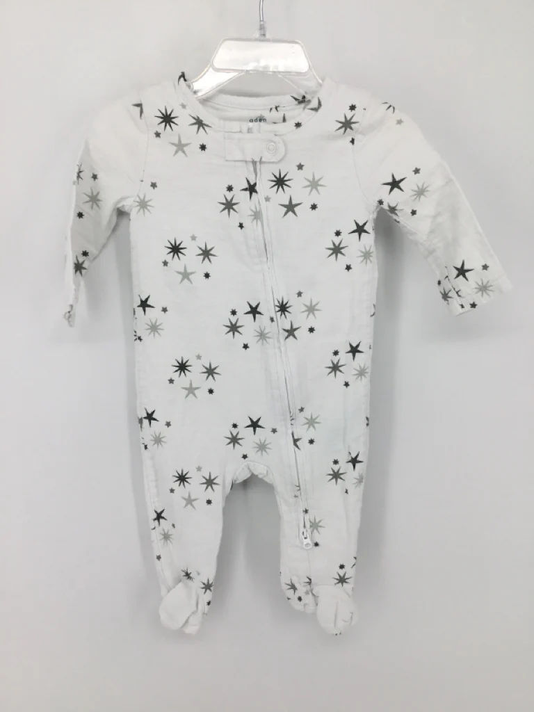 Aden & Anais Child Size 3-6 Months White Sleepers