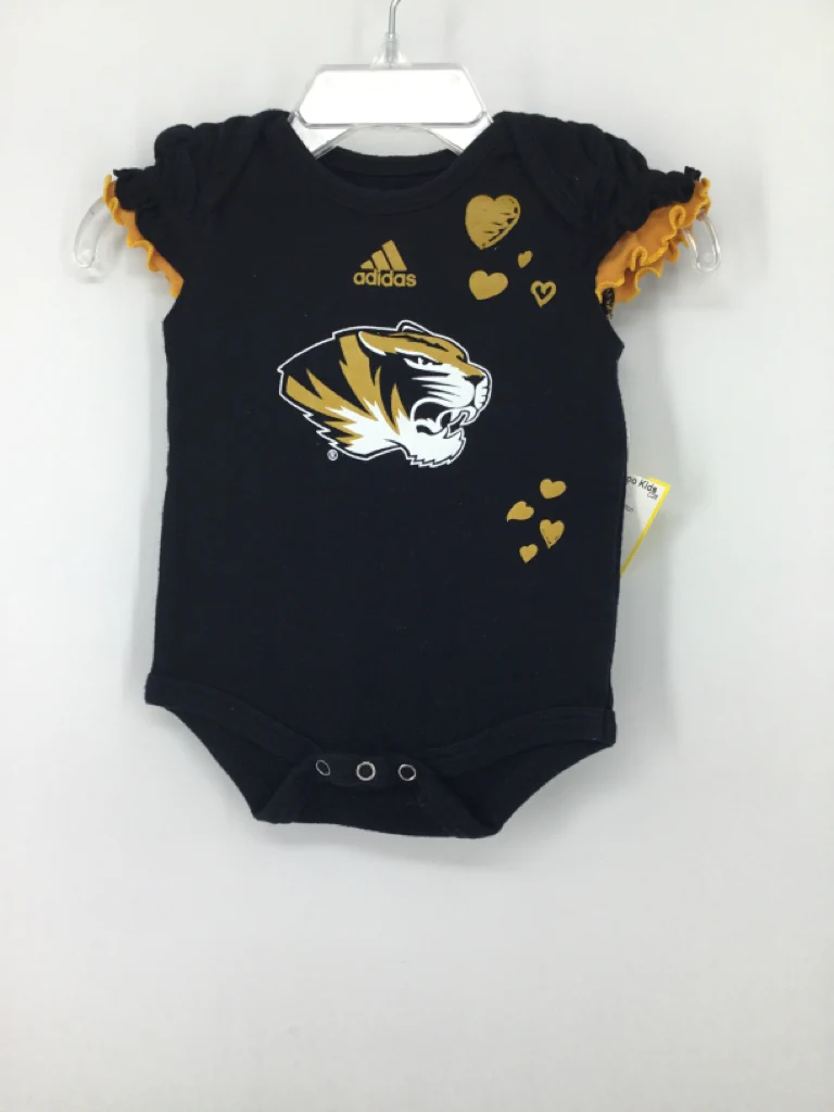 Adidas Child Size 0-3 Months Black Onesie