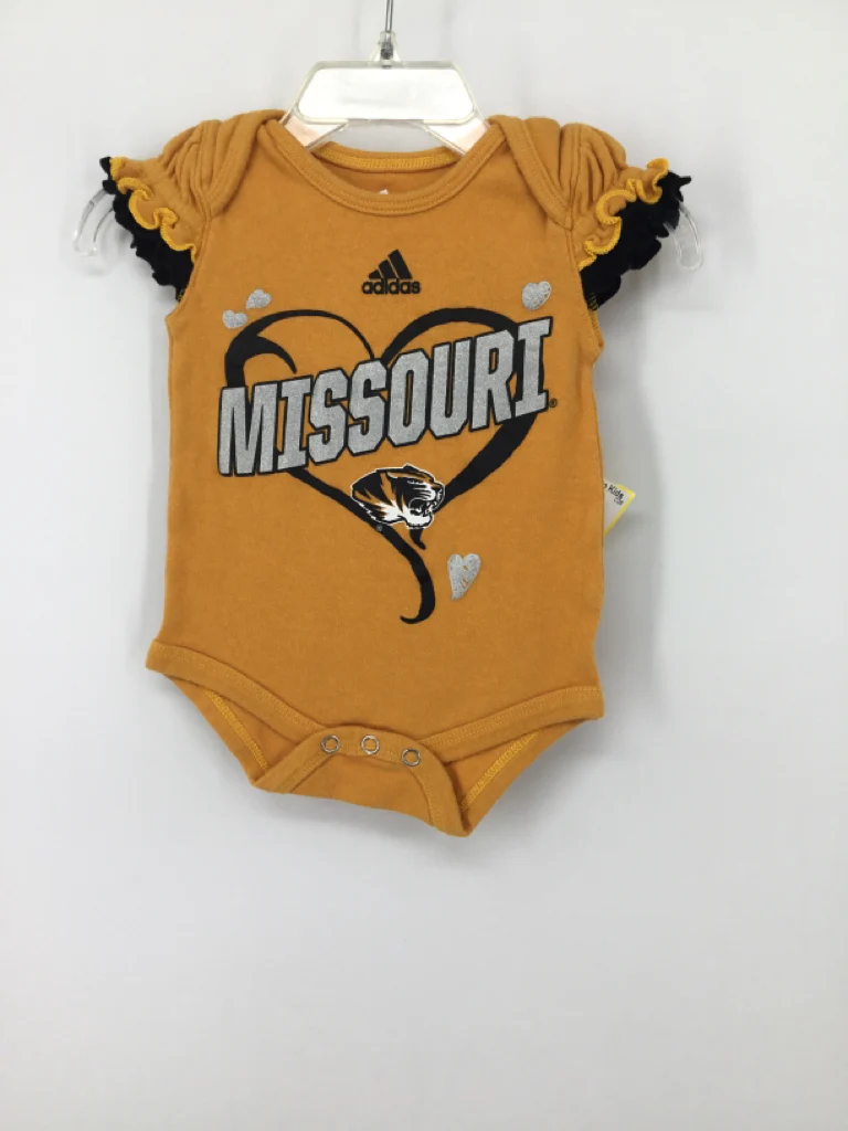 Adidas Child Size 0-3 Months Yellow Onesie
