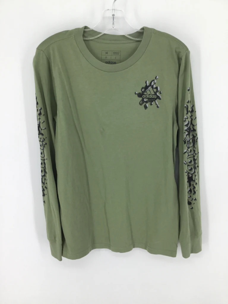 Adidas Child Size 10 Green screen printed T-shirt - boys