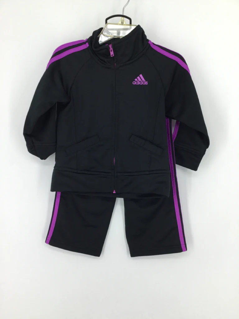Adidas Child Size 18 Months Black Outfit - girls