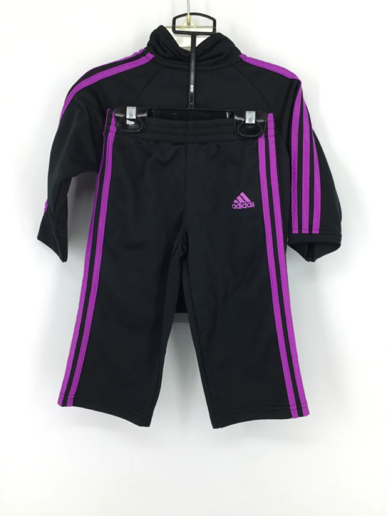 Adidas Child Size 18 Months Black Outfit - girls - Image 2
