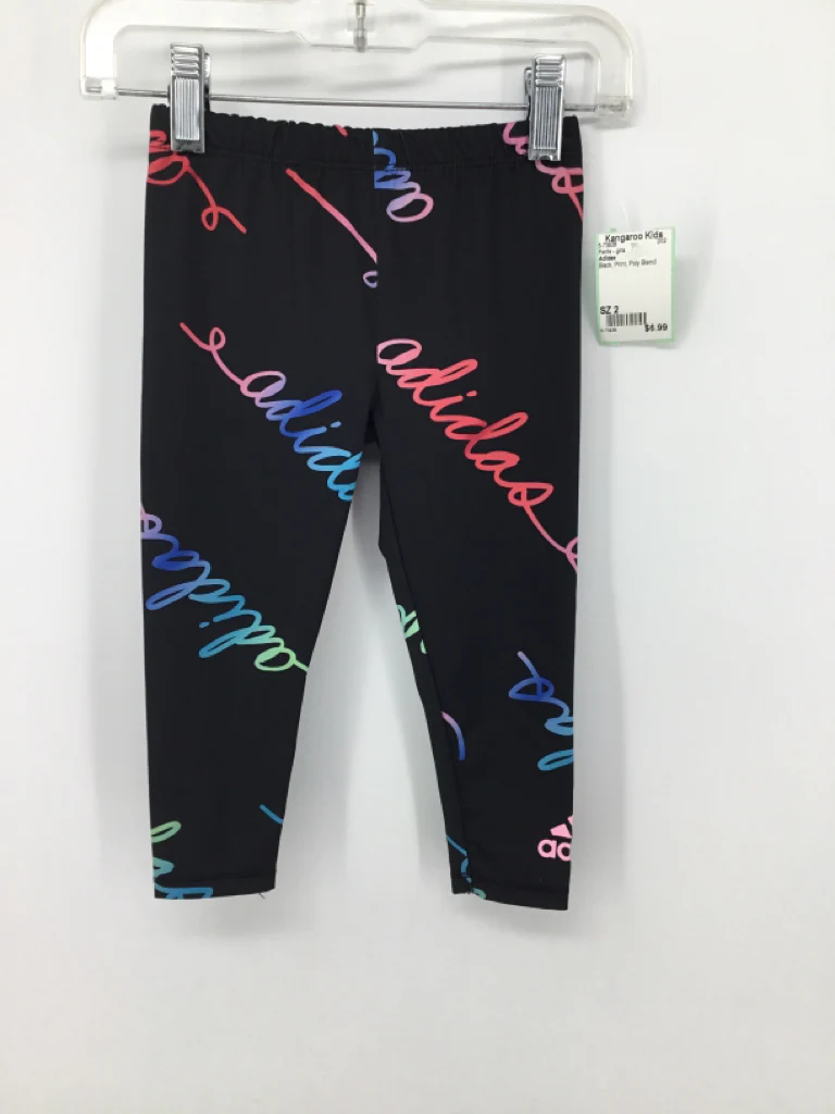Adidas Child Size 2 Black Pants - girls