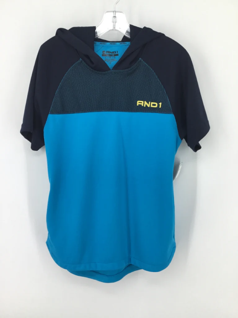 AND1 Child Size 10 Blue Solid Shirt - boys