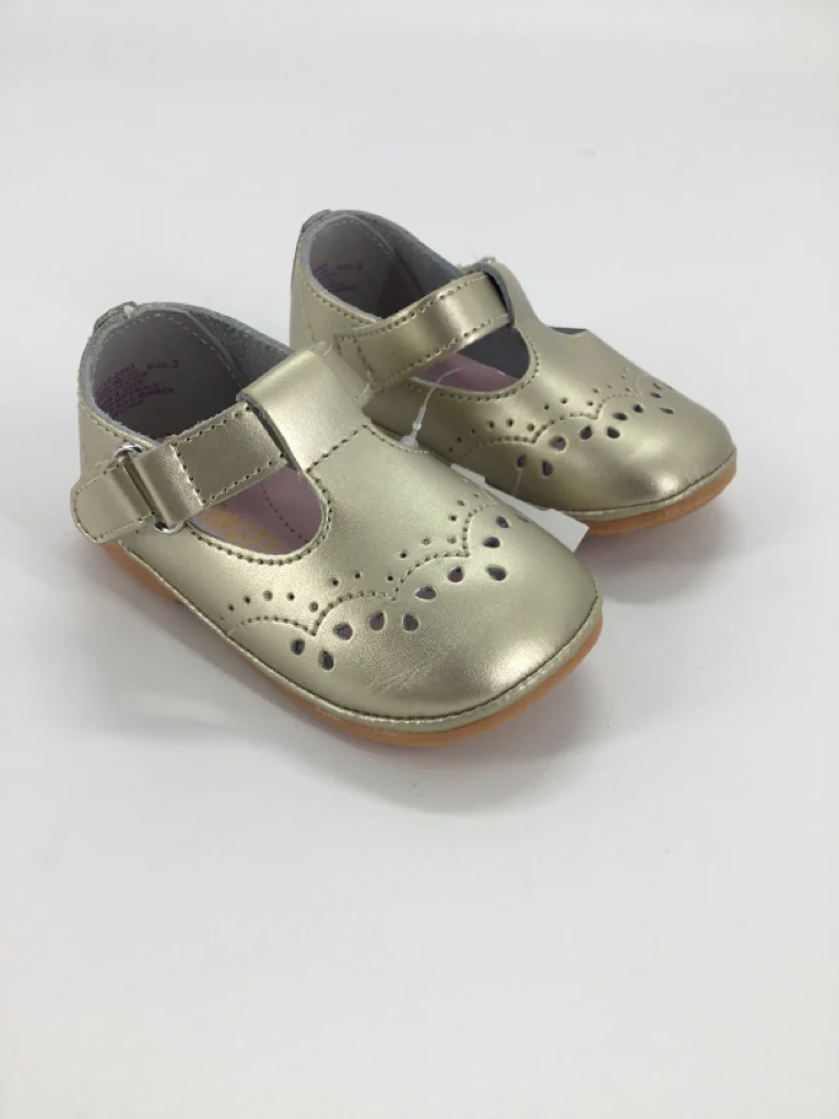 Angel Child Size 3 Toddler Gold Dress Shoes