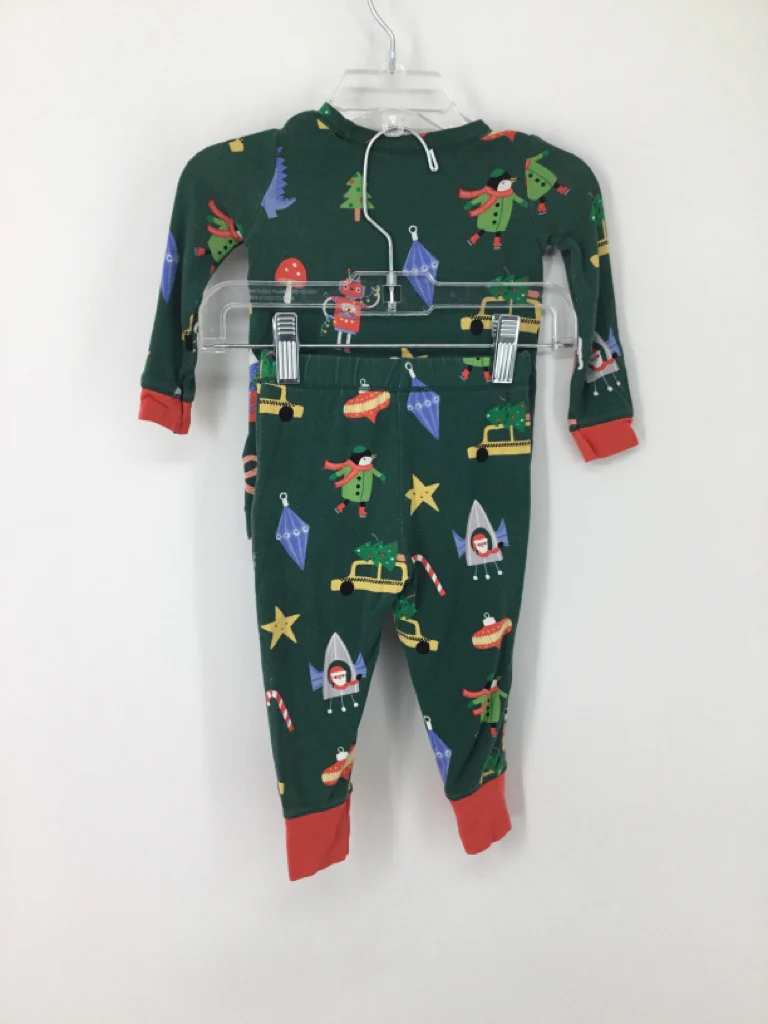 Angel Dear Child Size 6-12 Months Green Christmas Pajamas - Image 2