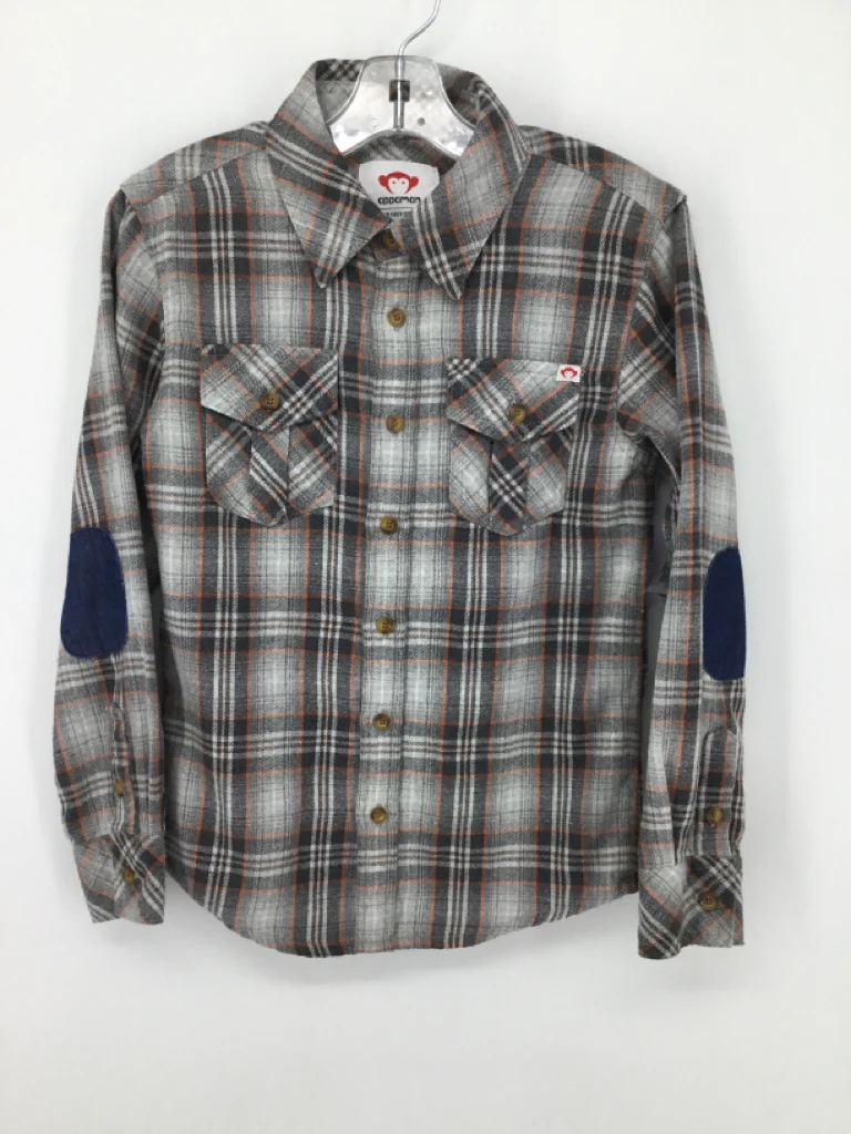 appaman Child Size 10 Gray Plaid Shirt - boys
