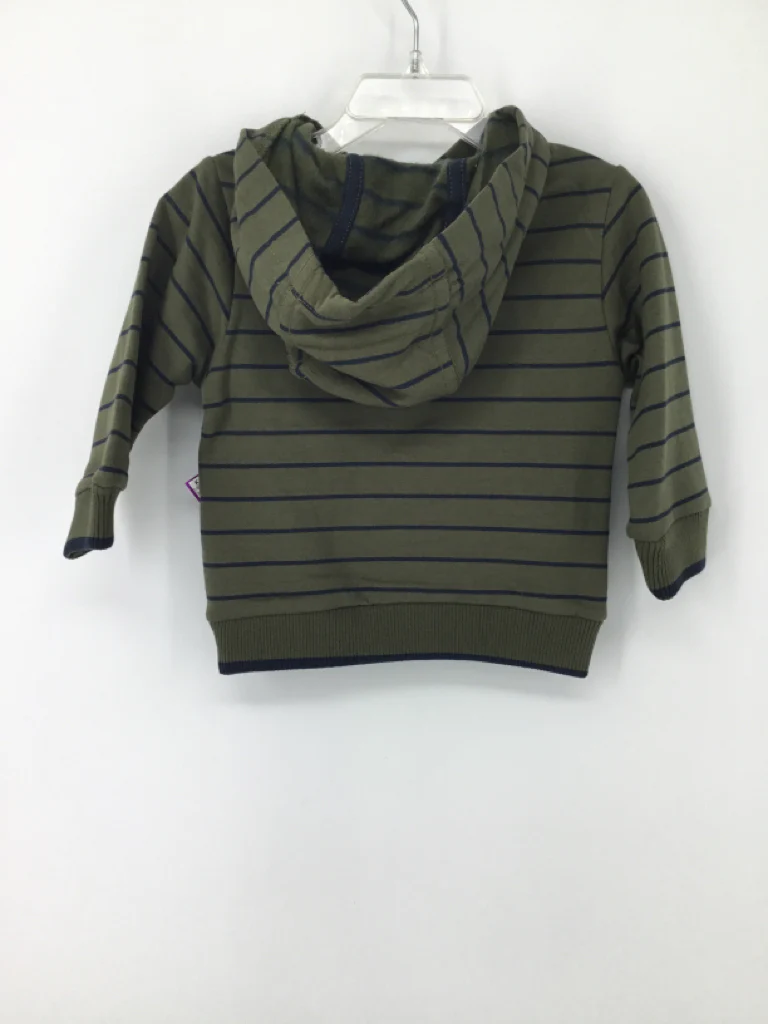 Aspen Kids Child Size 12 Months Green Stripe Sweatshirt - boys - Image 2