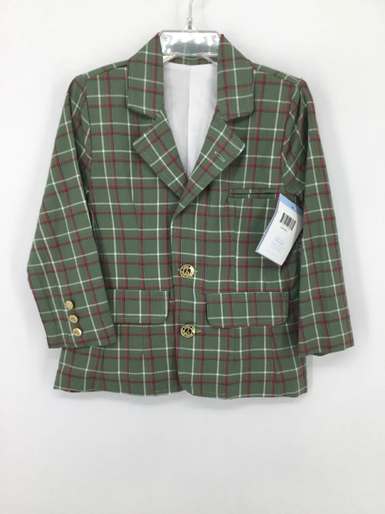 b Bella Bliss Child Size 2 Green Plaid Blazer - boys