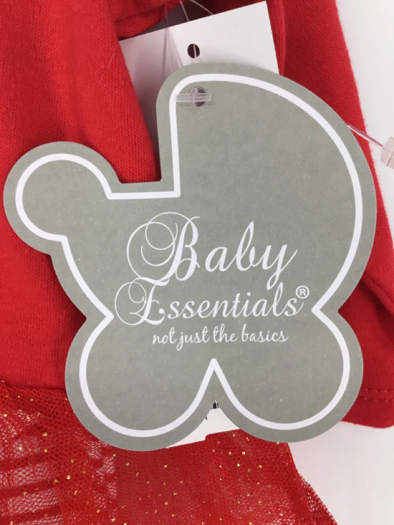 Baby Essentials Child Size 3 Months Red Christmas Outfit - Image 3