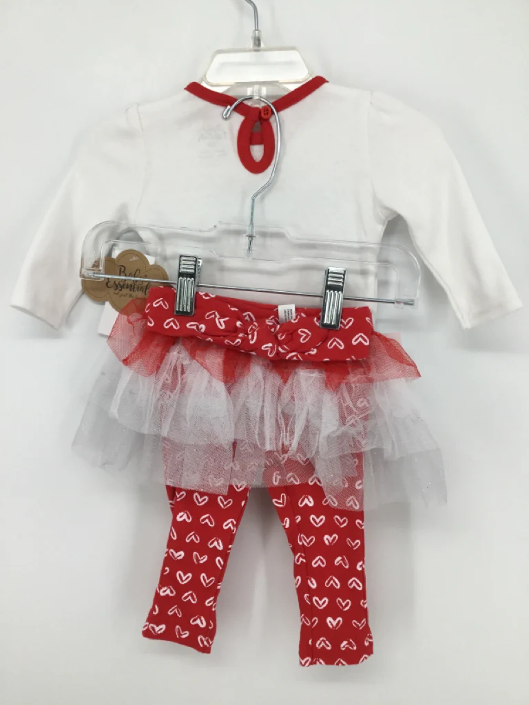Baby Essentials Child Size 3 Months Red Valentine's Day Outfit - Image 2