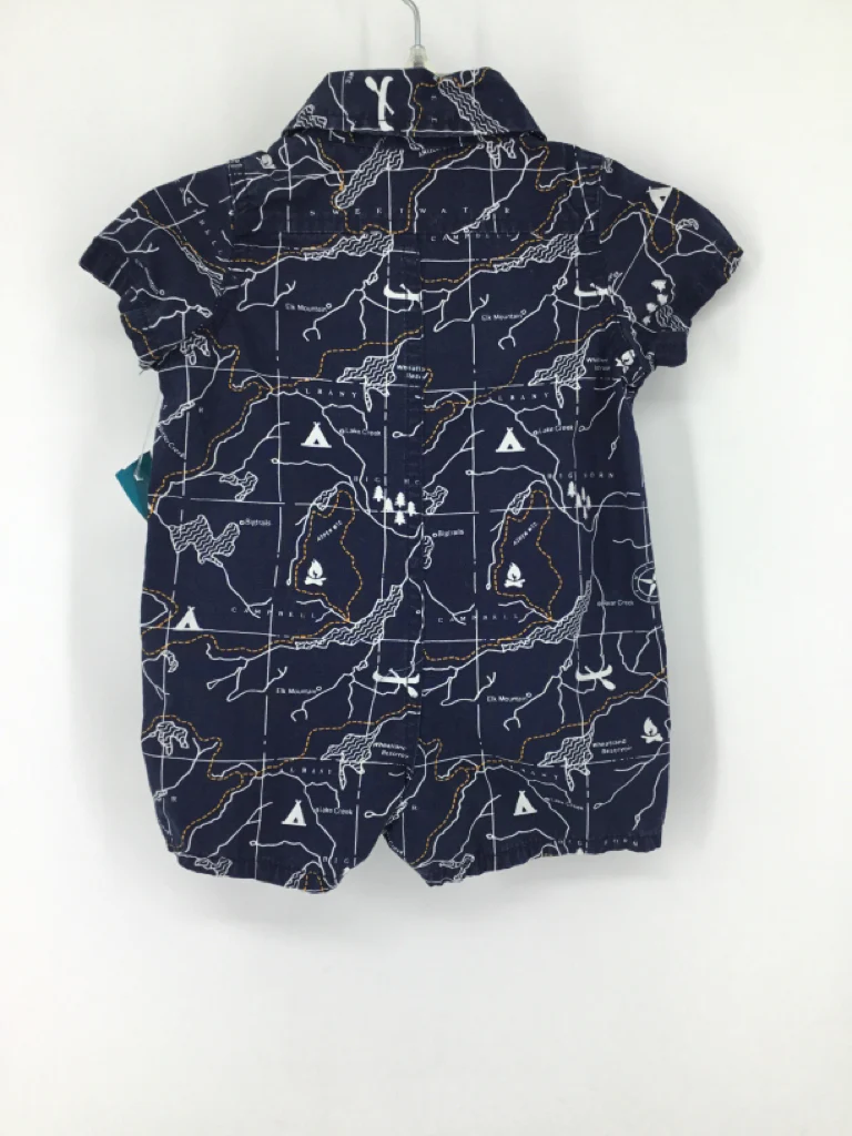 Baby Gap Child Size 0-3 Months Navy Print Outfit - boys - Image 2