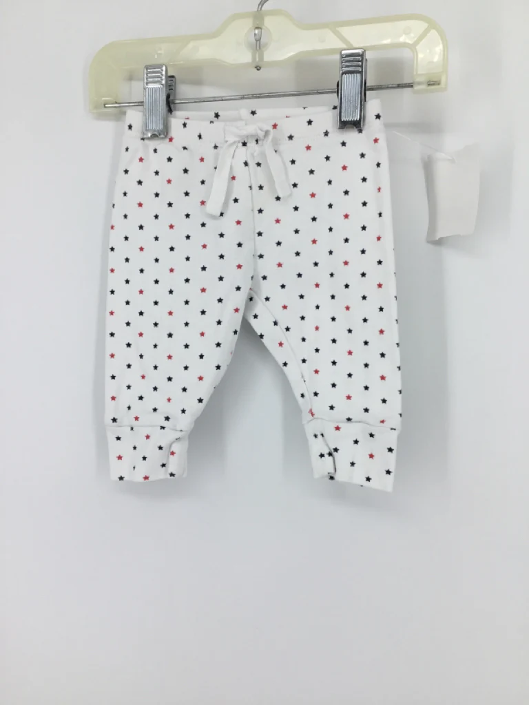 Baby Gap Child Size 0-3 Months White Stars & Stripes Pants