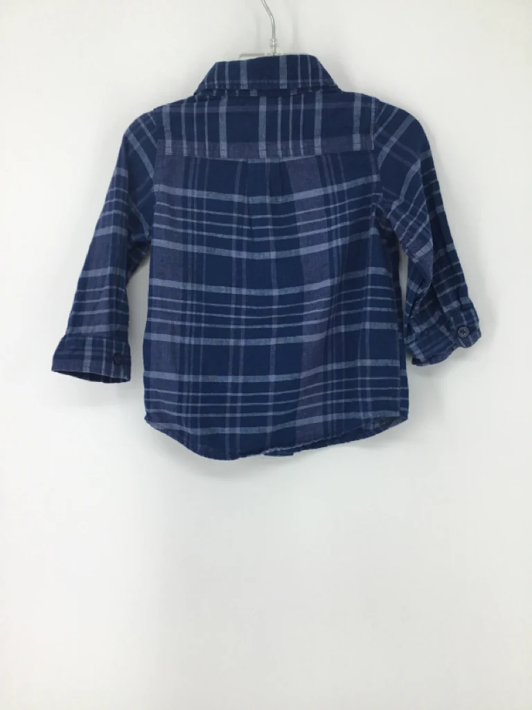 Baby Gap Child Size 12-18 Months Blue Plaid Shirt - boys - Image 2