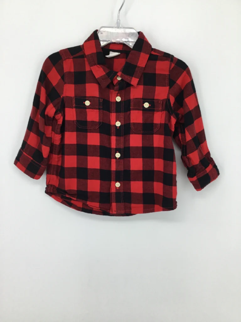 Baby Gap Child Size 12-18 Months Red Christmas Shirt - boys