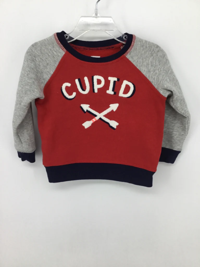 Baby Gap Child Size 18-24 Months Red Valentine's Day Sweatshirt