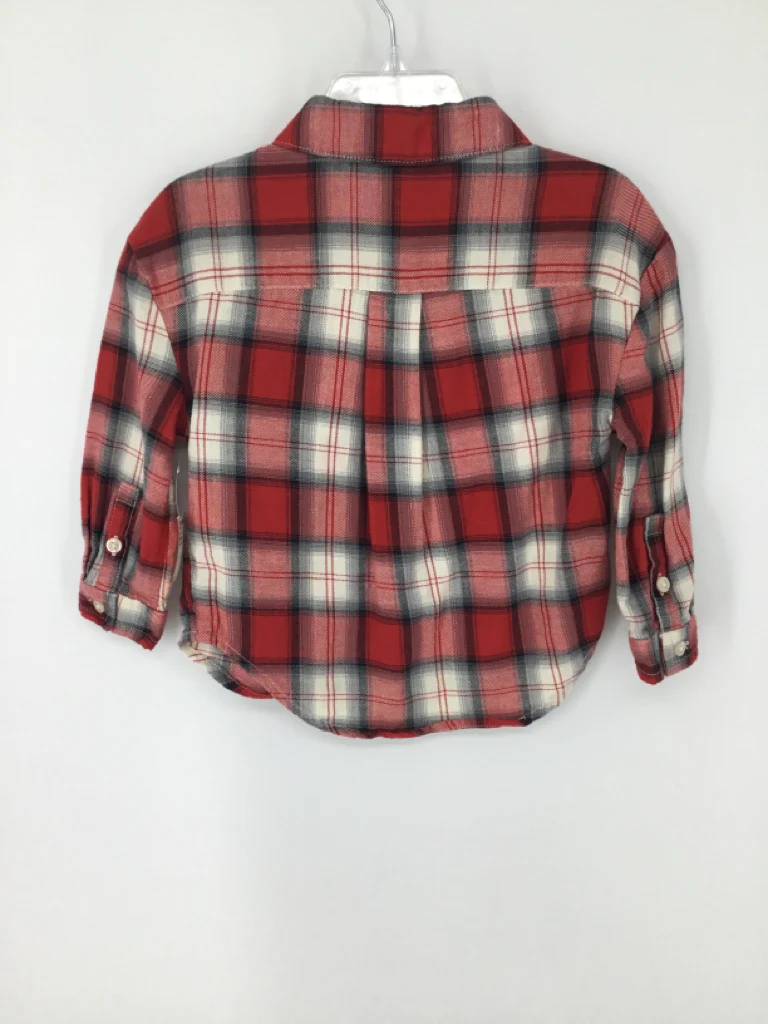 Baby Gap Child Size 2 Red Plaid Shirt - boys - Image 2