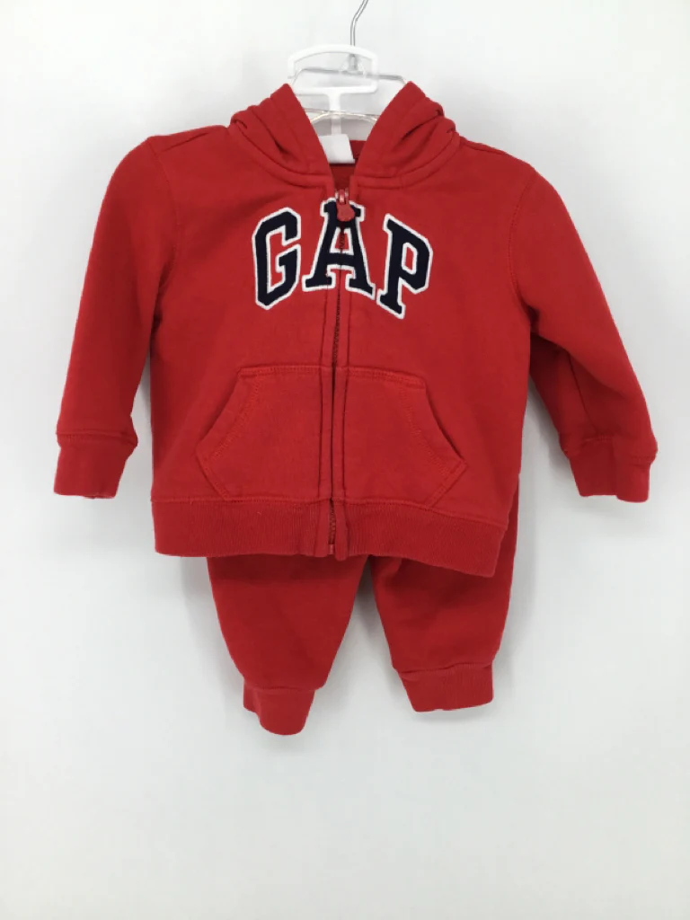Baby Gap Child Size 6-12 Months Red Solid Outfit - boys