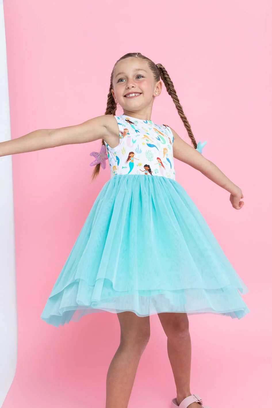 Bird & Bean Bamboo Tulle Dress - Magic Mermaids - Image 2