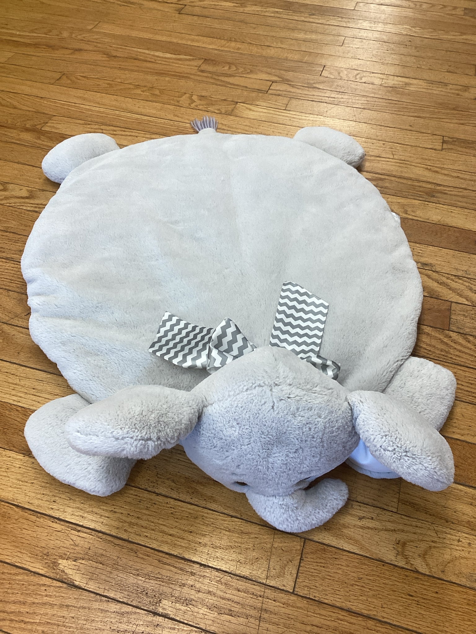Bearington Baby Gray Elephant Play Mat