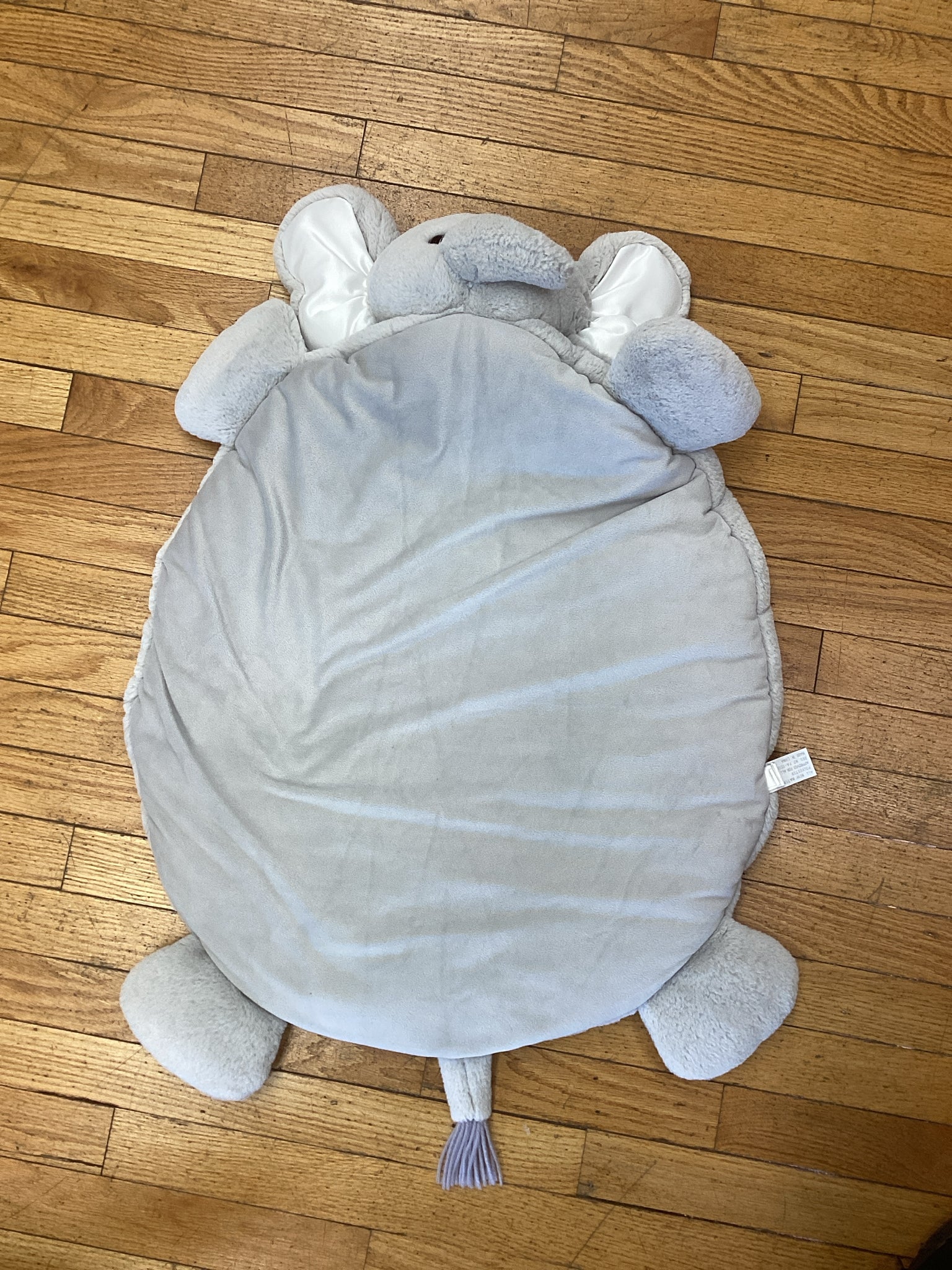 Bearington Baby Gray Elephant Play Mat - Image 2