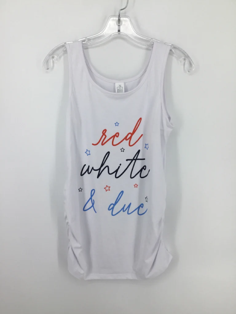 Belly Bundle Child Size S White Stars & Stripes Maternity Tank Top