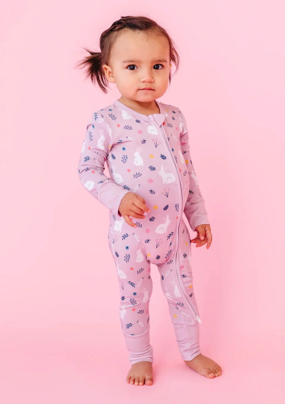 Bird & Bean - Bamboo Footless Romper (Belle Bunny) - Image 2