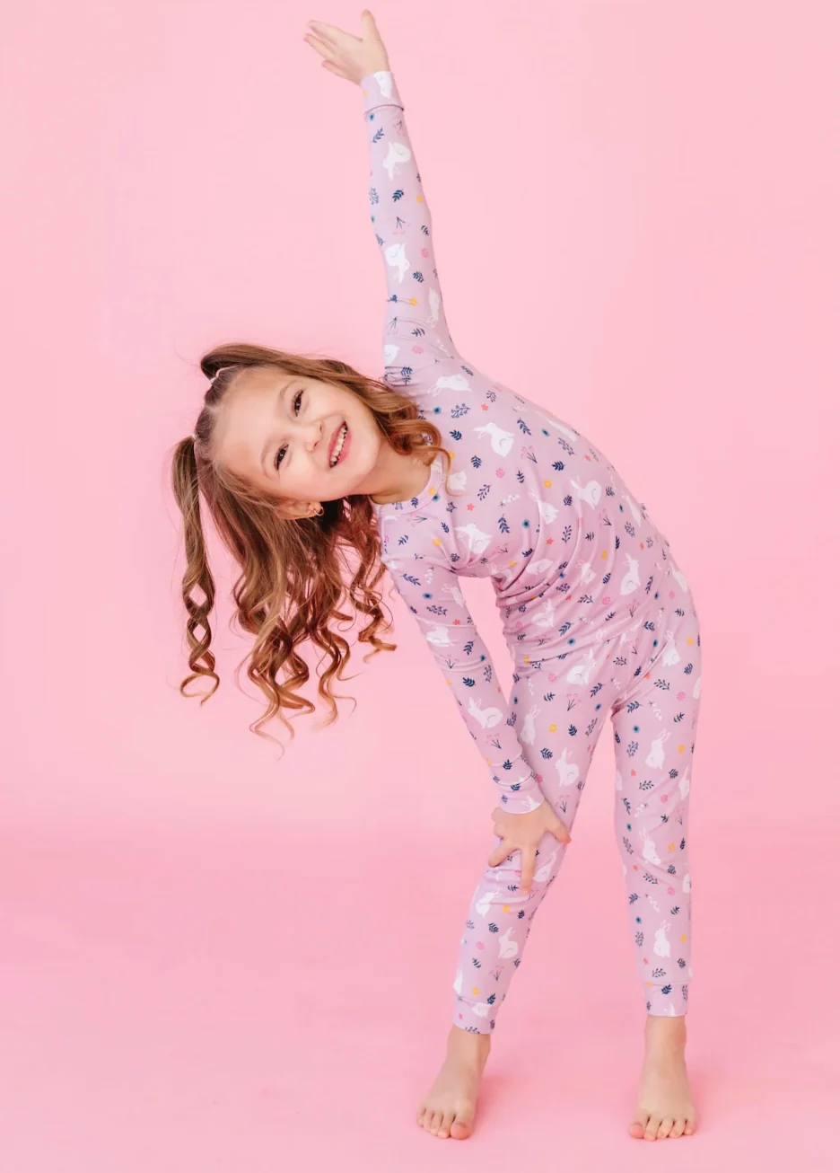 Bird & Bean - Bamboo Long Sleeved PJ Set (Belle Bunny) - Image 2