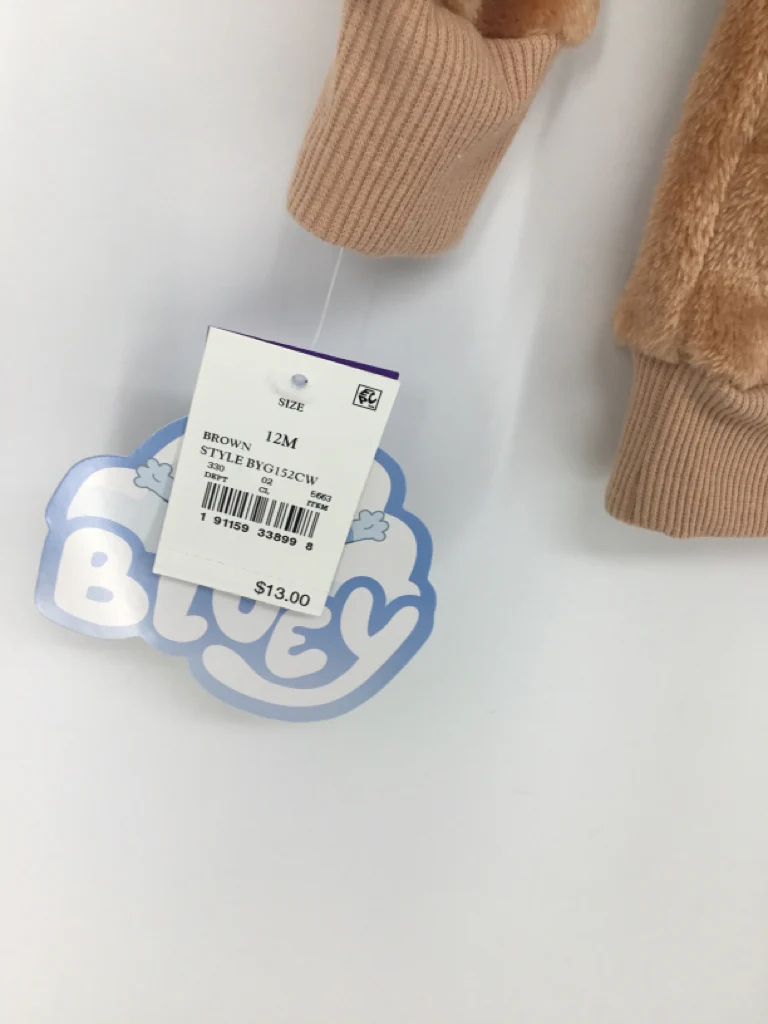 Bluey Child Size 12 Months Tan Christmas Sweatshirt - Image 2