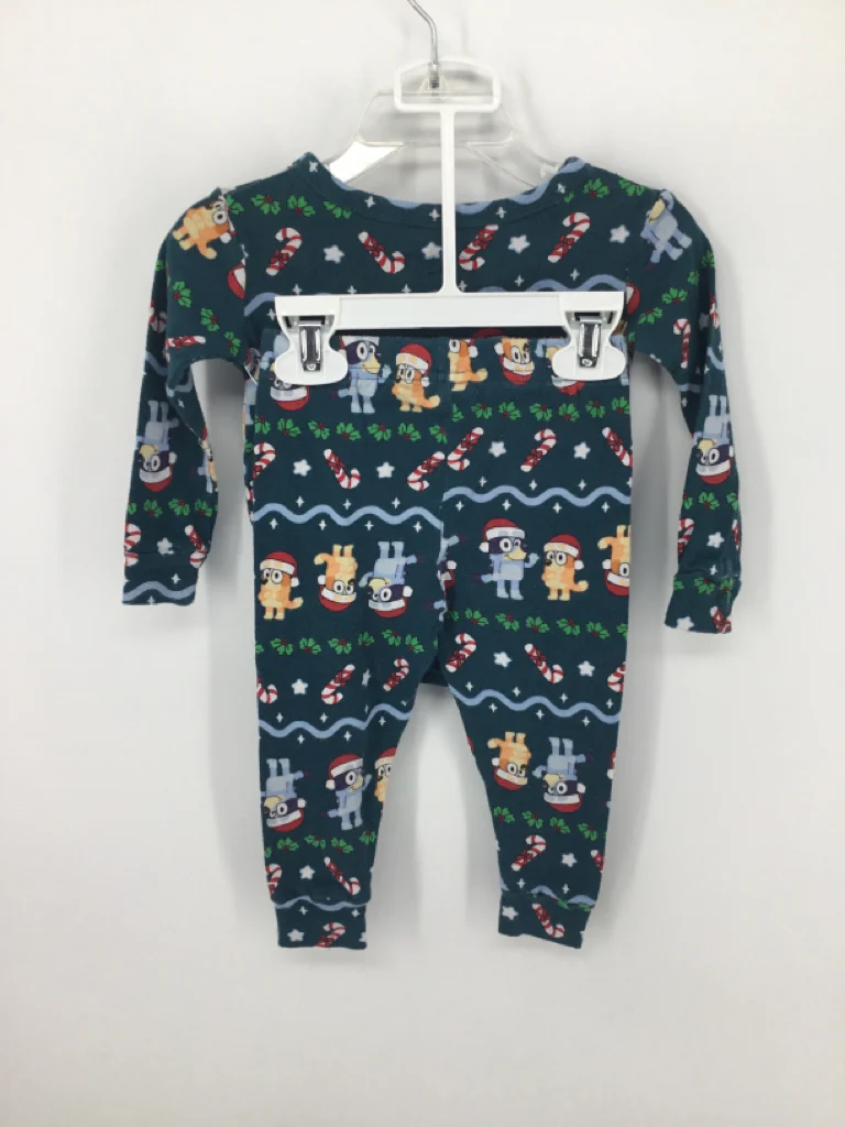 Bluey Child Size 2 Teal Christmas Pajamas - Image 2