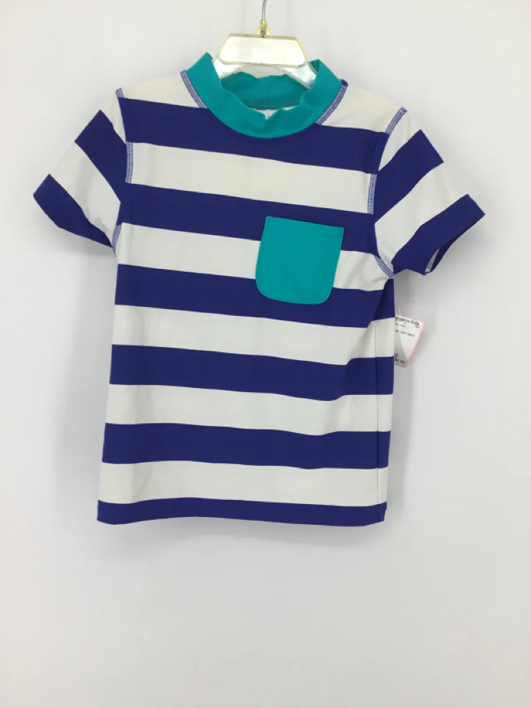Boden Child Size 7 Blue Stripe Swimwear - boys