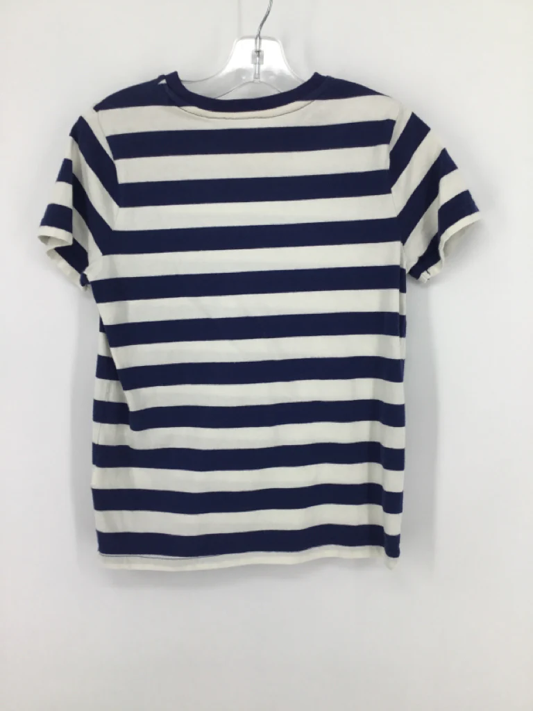 Boden Child Size 8 Navy Stripe T-shirt - boys - Image 2
