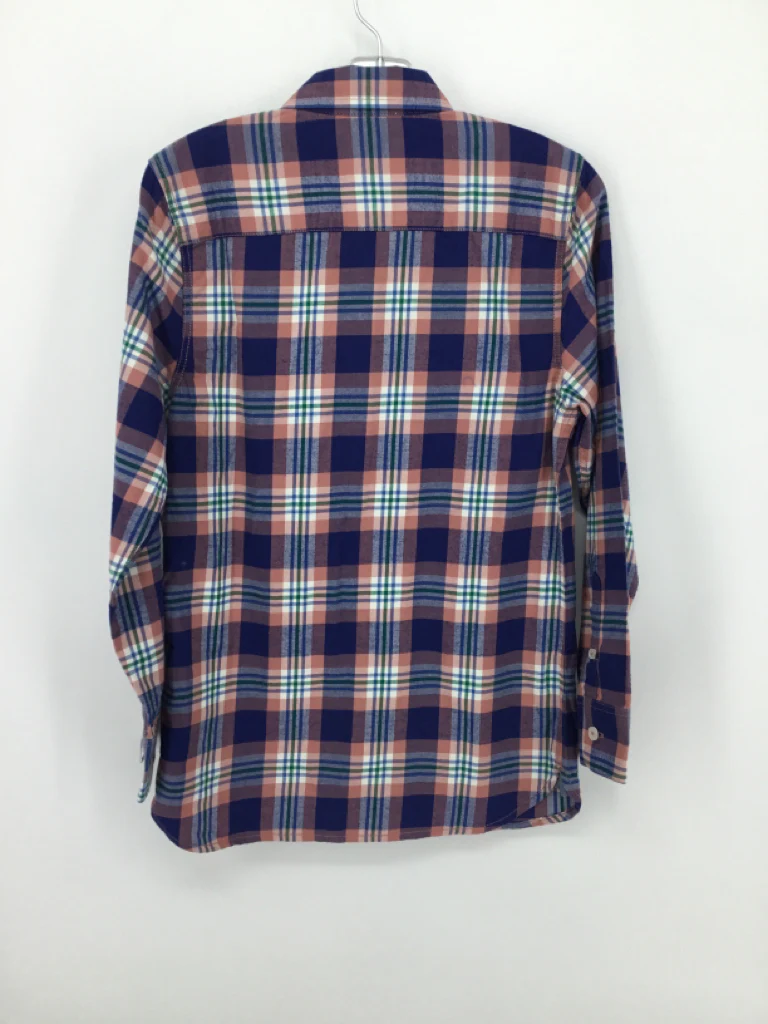 Boden Child Size 9 Blue Plaid Shirt - boys - Image 2