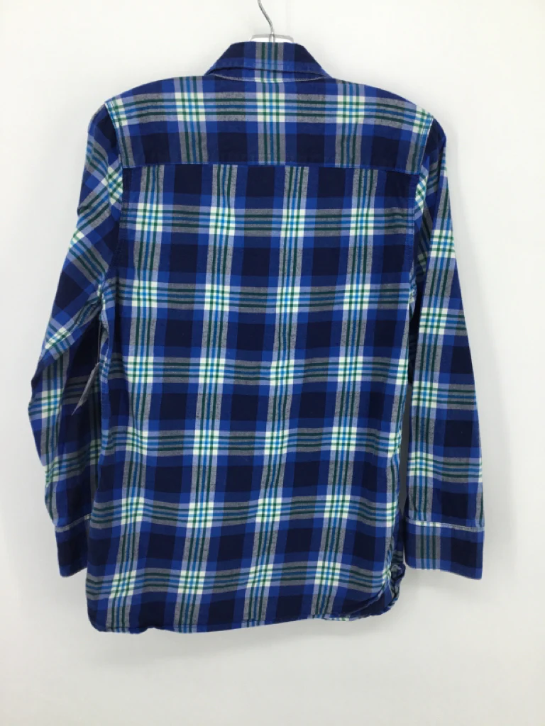 Boden Child Size 9 Blue Plaid Shirt - boys - Image 2