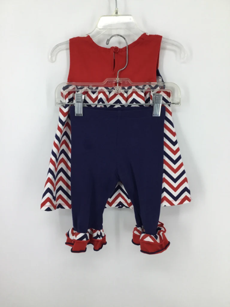 Bonnie Baby Child Size 18 Months Red Stars & Stripes Outfit - Image 2