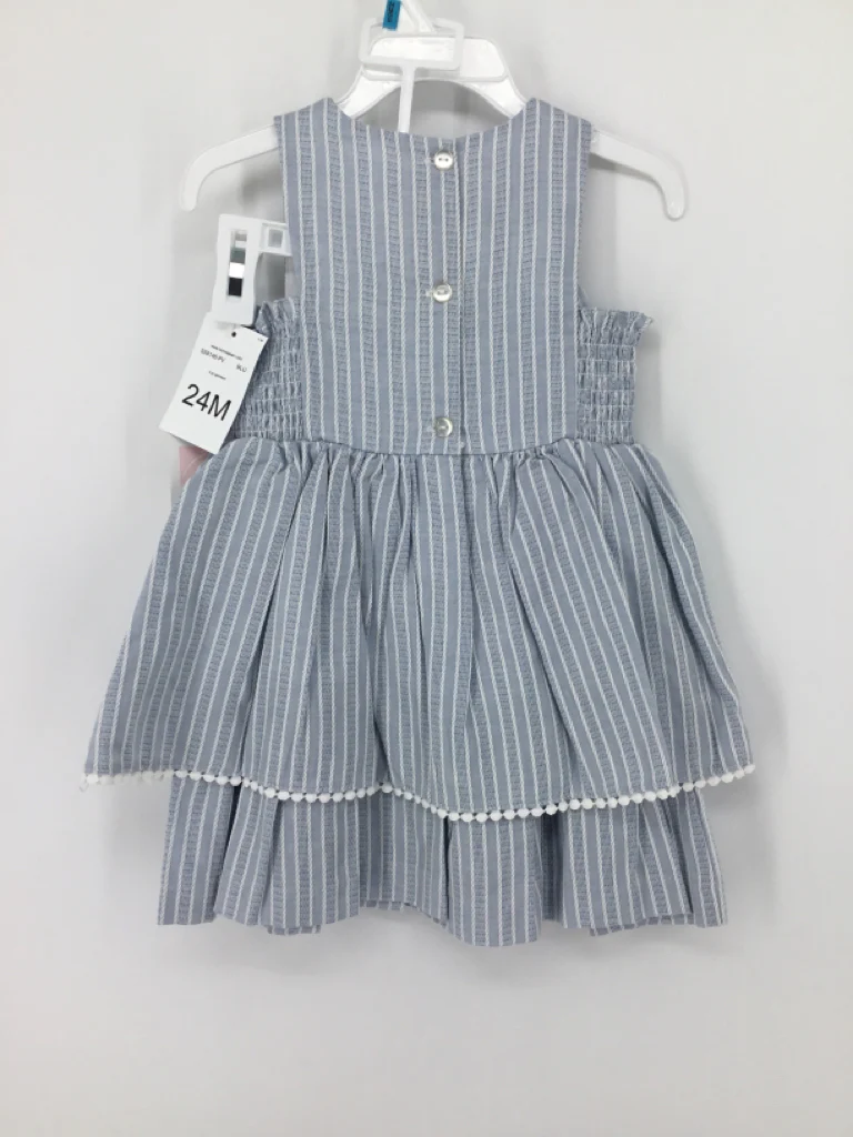 Bonnie Baby Child Size 24 Months Blue Dress - girls - Image 3