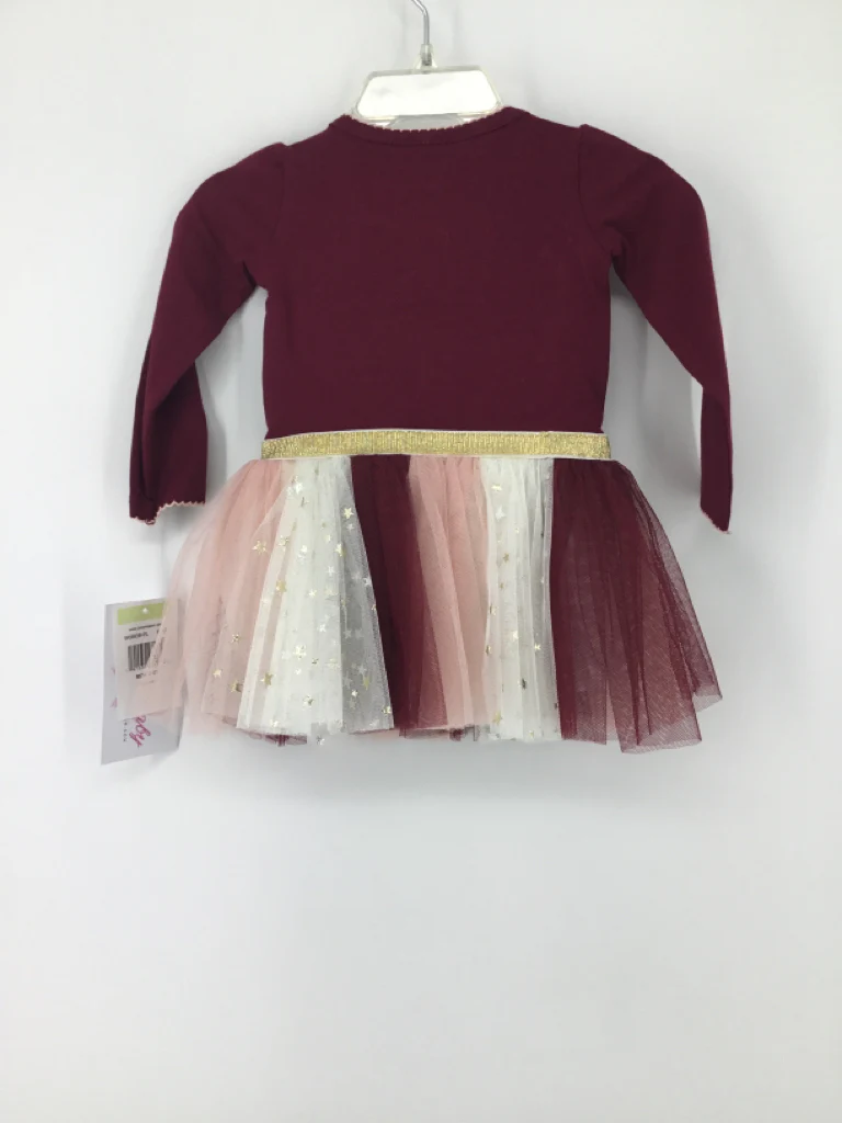 Bonnie Baby Child Size 3-6 Months Burgundy Dress - girls - Image 3