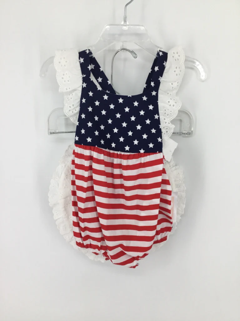 Bonnie Baby Child Size 6-9 Months Navy Stars & Stripes Outfit