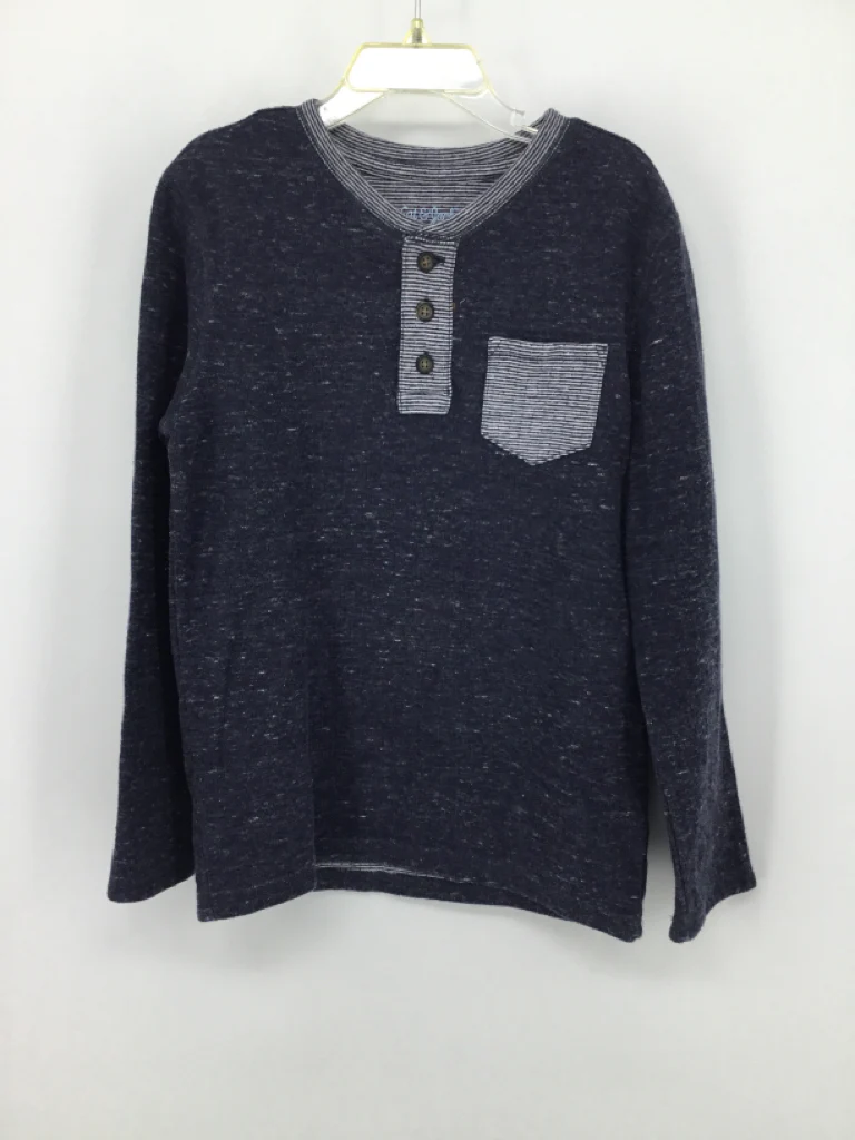 Cat & Jack Child Size 6 Blue Marbled Shirt - boys