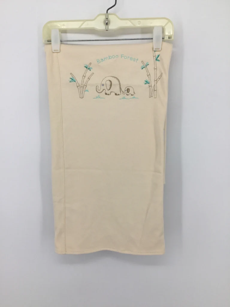 brandless Tan Embroidered Blanket