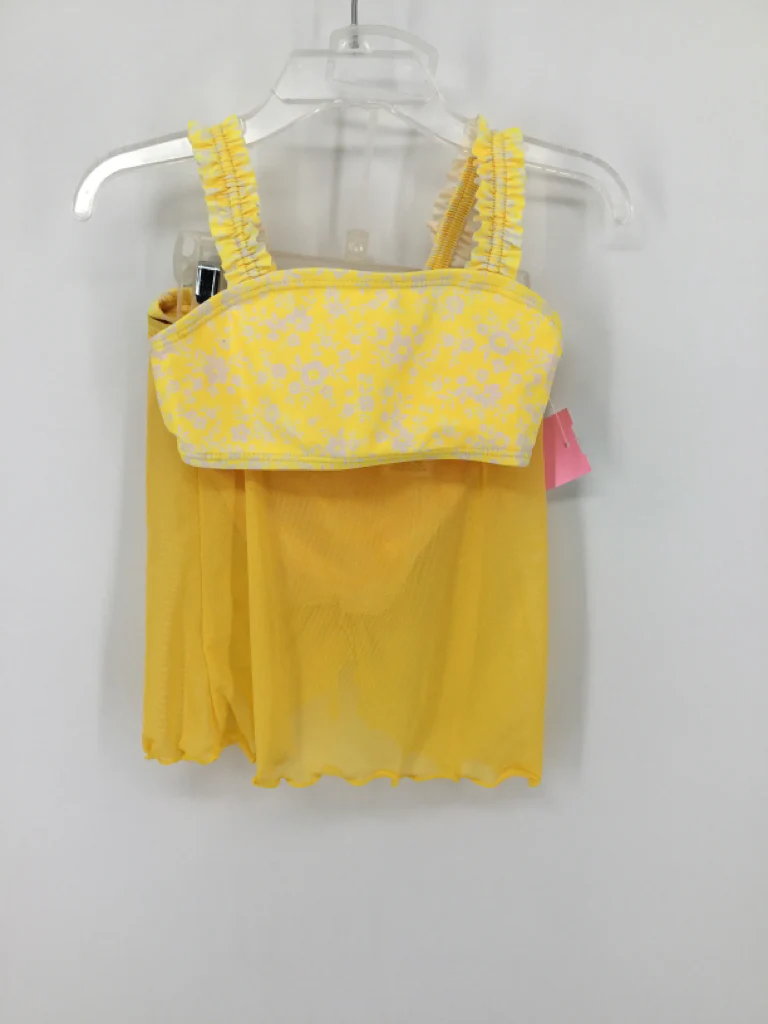 Breaking Waves Child Size 4 Yellow Swimwear - girls