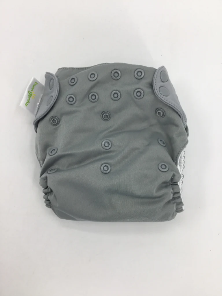Bum Genius Child Size One Size Gray Solid Free Time Cloth Diaper