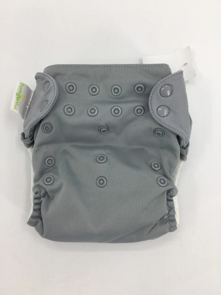 Bum Genius Child Size One Size Gray Solid Free Time Cloth Diaper