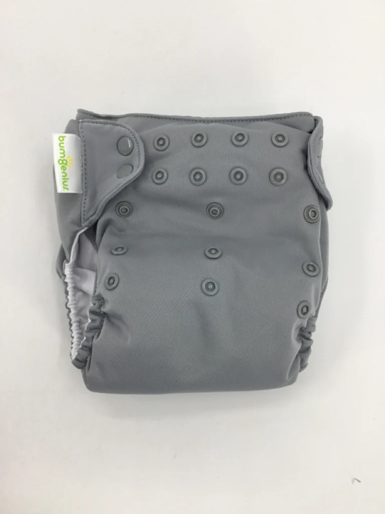 Bum Genius Child Size One Size Gray Solid Pocket Cloth Diaper