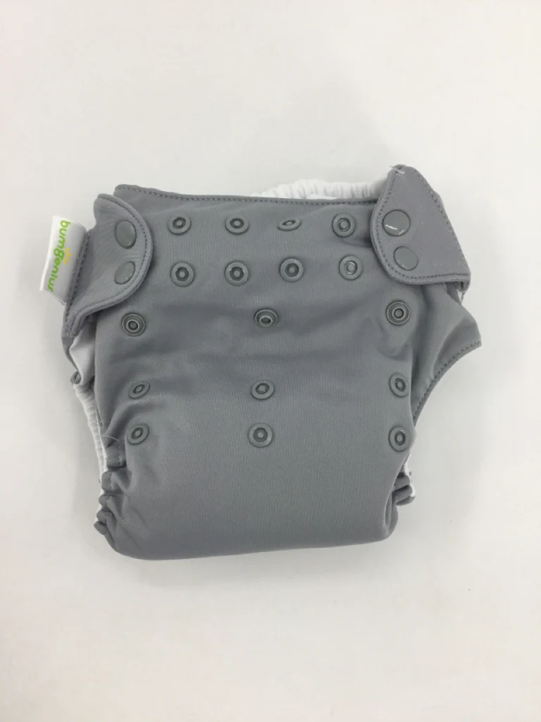 Bum Genius Child Size One Size Gray Solid Pocket Cloth Diaper