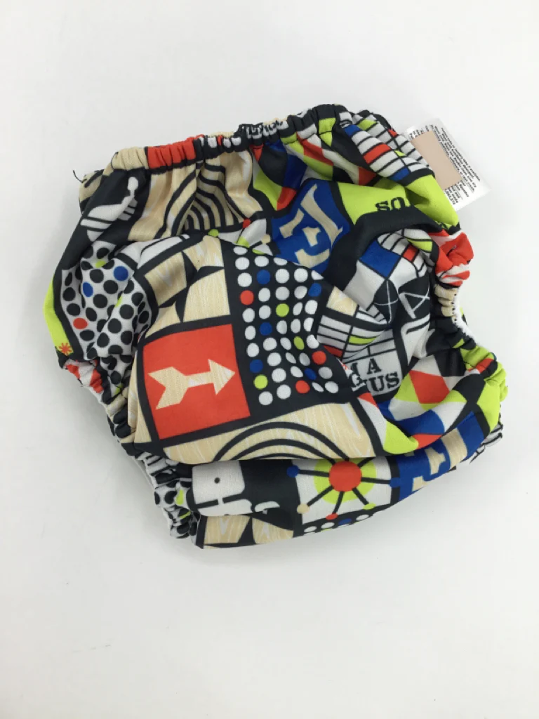 Bum Genius Child Size One Size Multi-Color Print Free Time Cloth Diaper - Image 2