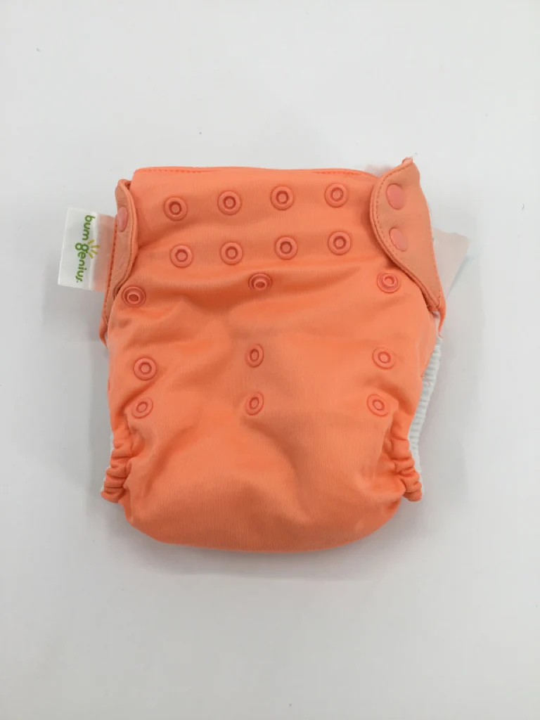 Bum Genius Child Size One Size Orange Solid Pocket Cloth Diaper