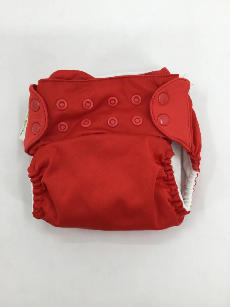 Bum Genius Child Size One Size Red Solid Free Time Cloth Diaper