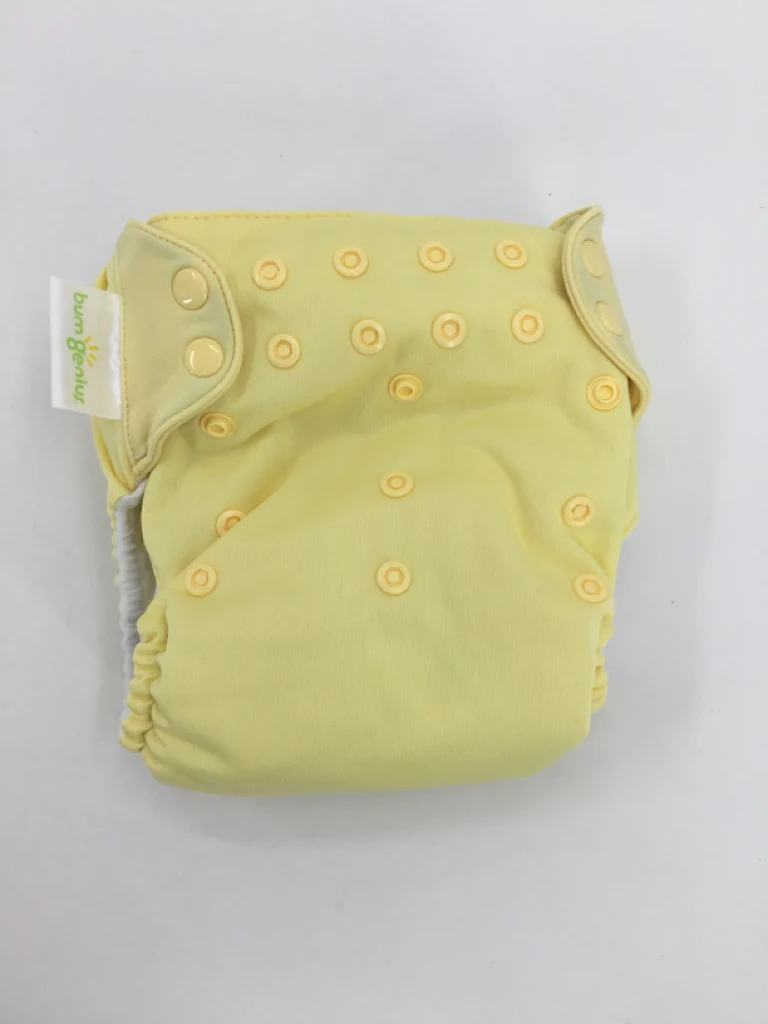 Bum Genius Child Size One Size Yellow Solid Pocket Cloth Diaper